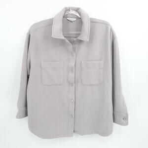 Athleta‎ Jacket Womens 1X Violet Retroplush Shacket Fleece Pockets Casual Yoga